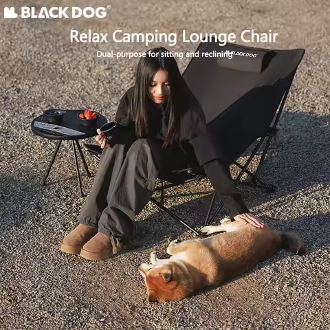 BLACKDOG Leisure Folding Recliner Outdoor Beach Nap Portable Camping Folding Camping Lounge Chair Wi