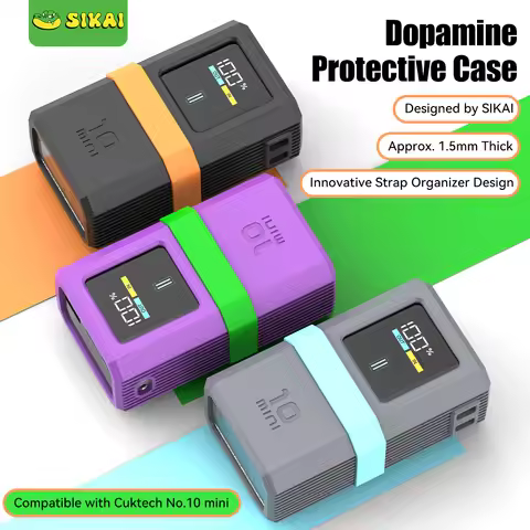 Sikai Silicone Case for CUKTECH 10 Mini Power Bank with Anti-Loss Strap & Cable Organizer for Fast C