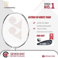 24 SHIP YONEX ASTROX 99 White Badminton Racket Full Carbon Single 4U 83g Made In Japan With Free Bag