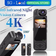 SG Mini Body Camera 4K HD Sports Camera 1.3 Inch Screen180° Rotatable Night Vision Digital Video Rec