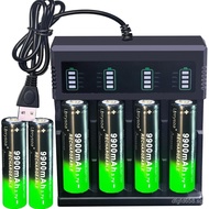 6pcs 1￵865￵0 Rechargeable Battery W￵i￵th 18650 Battery Charger,Universal Smart 18650 Charger for 3.7