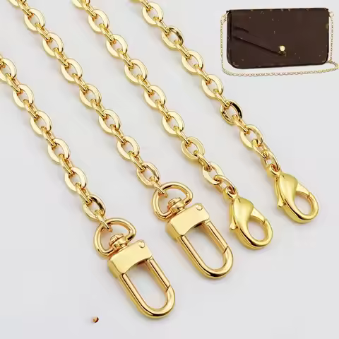 6 Mm Silver Gold Gunmetal O Shape Bag Strap Detachable Replacement Purse Chain Bag Belts Straps Hand