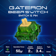 RAZEAKA(10/35ชิ้น) GATERON Beer Tactile Switch 5 pin สวิตช์ Linear สำหรับคีย์บอร์ด Mechanical keyboa