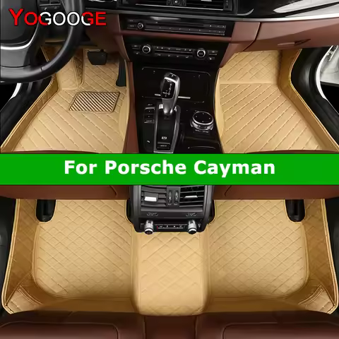 YOGOOGE Custom Car Floor Mats For Porsche Cayman 981 987 Auto Carpets Foot Coche Accessorie