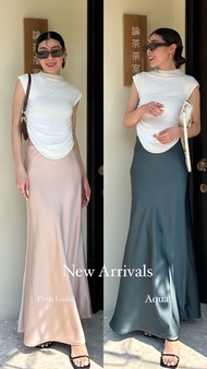 2 สีใหม่ค่าทุกคน!! สวยจึ้งไปเลยค่ะ กระโปรงชาตินรุ่นฮ๊อต Hot and Recommended!! SATIN MAXI SKIRT✨ (490฿ฟรีส่ง) กระโปรงผ้าซาตินเอวขอบเรียบ เย็บยางยืดซ่อนด้านใน มีซิปข้างตัว ชายบานเบา ผ้าดี ใส่แมชง่ายสุดๆ