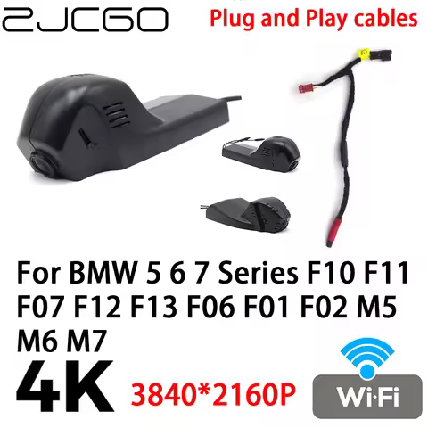 ZJCGO 4K 2160P DVR Dash Cam Camera Video Recorder Plug and Play for BMW 5 6 7 Series F10 F11 F07 F12