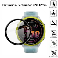 Garmin Forerunner 570 47mm / Forerunner 570 42mm FULL Coverage Black Film Tempered Glass or Screen P