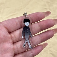 Kageyama Shigeo Walk Anime Keychain Mob Psycho Acrylic Key Chain Cute Key Ring Bag Pendant Ornament 