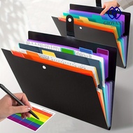 GIOVANNI A4 File Folder Bag, 7 Pockets Color Insert Accordion File Organizer, Portable Large Capacit