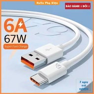 6A fast charging cable for XM USB - Type C. Type C charging cable, 67W fast charging cable, Type C f