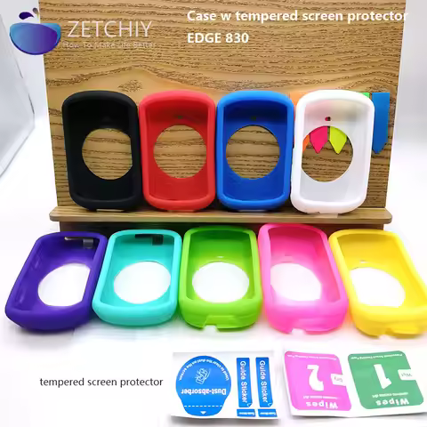 Garmin Edge 830 computer Silicone Rubber Protect Case with tempered Screen Film Protector Cheap F Ga