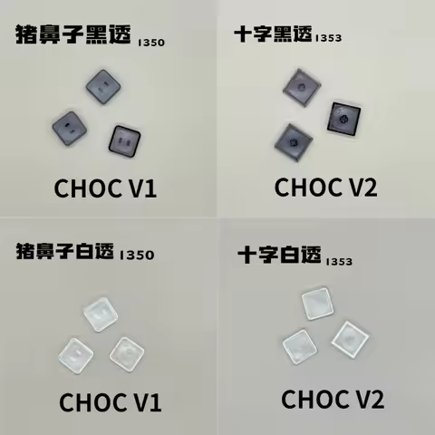 20PC CHOC V1 V2 Low Profile Keycap Low Axis Mechanical Keyboard Thin Type Keycap Pig Nose Kailh1350/