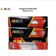 Jenia Plastic ruler 15 cm (1 pcs) / scale 15 cm / ruler 15 cm / ruler 15 cm