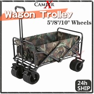 【🇲🇾Ready Stock】🔥Outdoor Utility Folding Wagon Trolley 8 Inch BIG WHEEL Camping Wagon.Tool truck,port