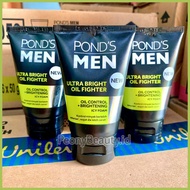 PONDS MEN ULTRA BRIGHT OIL FIGHTER Facial Foam Brightens and Controls Excess Oil 50gr / Ponds Men Fa