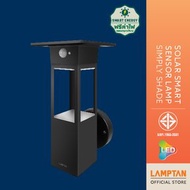 LAMPTAN โคมไฟติดผนังพลังงานแสงอาทิตย์ LED Solar Smart Sensor Lamp แบบที่1 8w Simply Shade Warm White