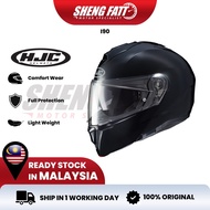 HJC I90 Full Face Helmet Multi System Motor Visor Topi Keledar Keselamatan Full Face Original Superbike SIRIM Black