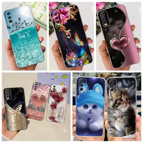 For Vivo V2027 Case Silicone Soft TPU Phone Cover For Vivo Y11s Y12s Case Cartoon Bumper For Vivo Y2