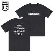 Distro T-shirts with the words "THE POINT OF MEN'S 0 RUPIAH)