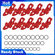 KDFH- Double Hole Bait Holder Fishing Bait Holder 10pcs Fishing Lure Hook Holder with Rubber Rings U