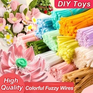 【Manila Stock】200pcs 8MM Colorful Dense Fuzzy Wire Pipe Cleaner Craft Flower Chenille Children Handm