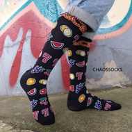 [Made In Taiwan] 777 Horn Eating Machine Fruit Plate Slot Game Console Socks Women's Men's Stockings