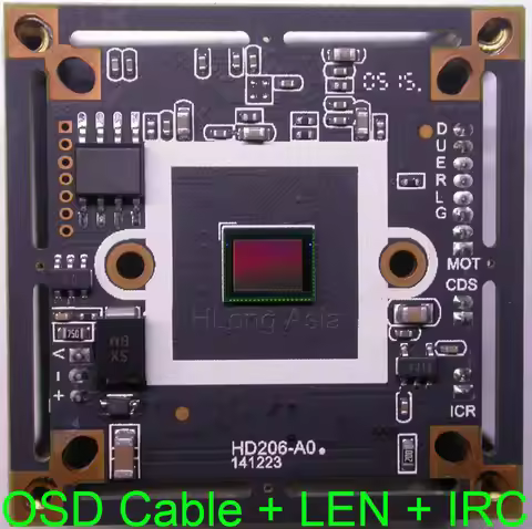AHD-M (720P) 1/3" CMOS sensor PixArt 5130 + NVP2431 CCTV camera module board OSD cable + 2.0MP LEN +