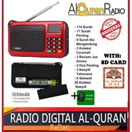 [Lebih 15jam playback] Rolton/JOC/ELetree Digital FM AM Portable Pocket Radio Al-Quran With AlQuran 