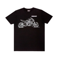 Ducati T-SHIRT DIAVEL_V4 เสื้อยืดแขนสั้นลายดูคาติ