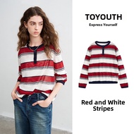 Toyouth | Bamboo Knot Flax Casual Stripe Sweater