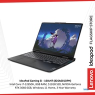 Lenovo IdeaPad Gaming 3i 16IAH7 Laptop (16" WUXGA, Intel Core i7-12650H, 8GB RAM, 512GB SSD, NVIDIA GeForce RTX 3060 6GB GDDR6, Windows 11 Home, Office Home and Student 2021) 3-year Warranty | Onyx Grey