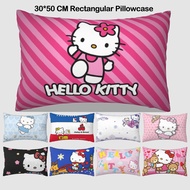 【Double-sided Printed 】Hello Kitty Pillow case Sarung bantal Cute Cartoon Polyester Rectangular Throw Pillow Cases Car Cushion Cover Sofa Home Decorative Pillowcase