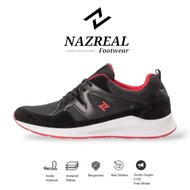 NAZ AXL18 - Sepatu Sneakers Pria NAZ Casual Jogging Hitam Sepatu