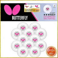 Butterfly Table Tennis Balls - 3-Star R40+ White (Pack of 3 or Dozen)