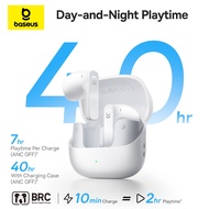 Baseus Bass BS1 NC Semi-in-Ear Wireless Earbuds Bluetooth 6.0 Headphones with Adaptive ANC Hybrid No