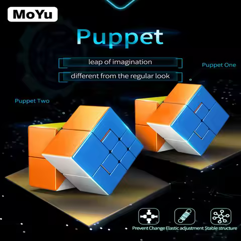 MoYu MeiLong Puppet 1 Puppet 2 Magic Cube Stickerless Professional Speed Puzzle Cubo Magico Toys Bir