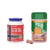 Krill Oil 1000mg softgels and Krill Oil Gummies 135mg Omega 3 Gummies DHA EPA Bundles