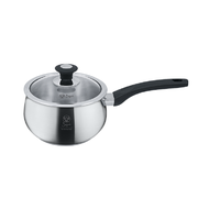 Buffalo牛頭牌PRECIOUS II 304不銹鋼加厚底電木單柄煲連玻璃蓋18cm 2.6L 36618PN