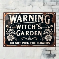 15cm X 20cm (5.85in X 7.8in), Vintage "Witch's Garden - Do Not Pick Flowers" Is Perfect For Home, Ya