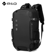 P&D Backpack Men 18L 15.6 inch Laptop Bag USB Charging Teenager Schoolbag Water-resistant Travel