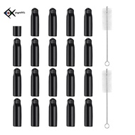 22 Pieces Draft Beer Tap Cover Beer Tap Cleaning Brush 20 Pieces Beer Faucet Keg Caps Rubber Tap Soo