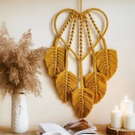 KATUN HIASAN DINDING Premium Macrame Macrame love leaves. Cotton ROPE WALL DECORATION