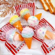 colorful ice cream squishy squeeze toys kids toys slow rising squishy for stress and pressure relief with bread smell