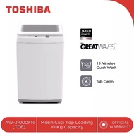 TOSHIBA Mesin Cuci Top Loading AW-J1000FN - Garansi Resmi