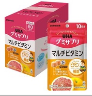 （包郵）［60天份］🇯🇵日本UHA 綜合維他命葡萄柚味軟糖 (6袋60天份)