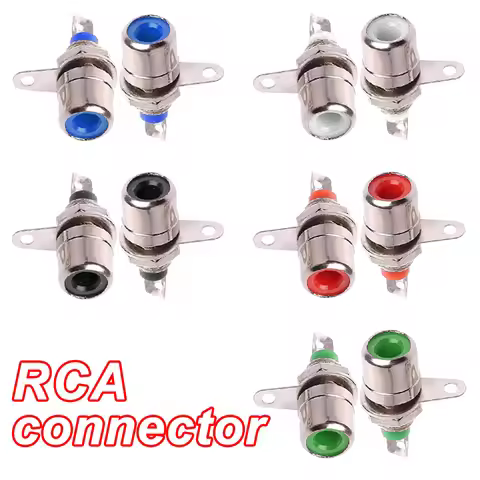 20/100Pcs RCA Female Socket Adapter RCA Audio Jack Plug Nickel Plated RCA Connector Panel Mount Sock