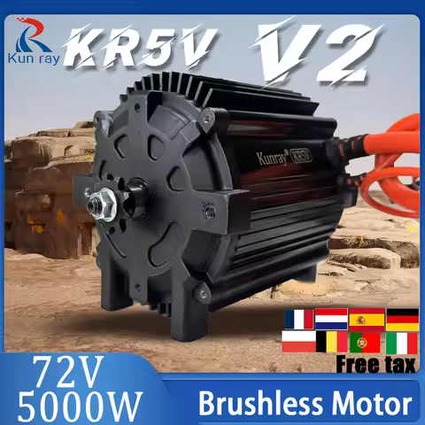Upgraded KR5V V2 Kunray 72V 5000W Electric BLDC Motor For Electric Motorcycle Temperature Brushless 