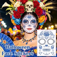 Matte Halloween Face Stickers Non Reflective Tattoo Masquerade Party Waterproof Face Stickers O9Z6