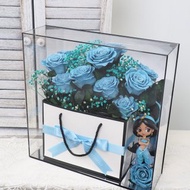 情人節禮物推薦 厄瓜多爾 皇家 藍玫瑰 永生花 鏡面花禮