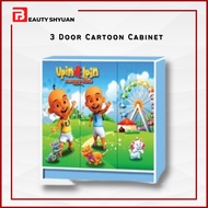 UPIN IPIN 3 Door Wardrobe Clothes Wardrobe Cabinet Almari Baju Kanak Kanak Almari Pakaian Budak Kabinet Baju Rak Baju